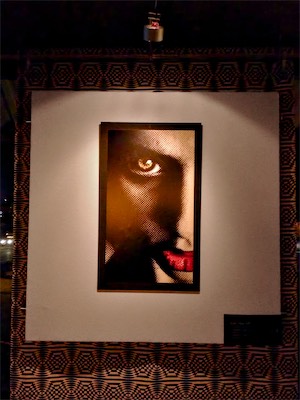 Cult of Ego II | Gallery Photo | Sky Bar | Eyes that Kill — Sometimes I feel conflicted about pieces. I don't know that I would have picked this one to show for my first choices out of the collection that I had created. I think this one is too simple, even though I am a huge fan of halftones and that it was 90% monochrome. It had a great intensity to it. But hey, it is certainly one of those pieces that I don't know if you can help but get some kind of feeling from, whether you know what it is or not. And holy crap, those lips. I didn't exaggerate them. That's what they look like, obviously through artistic interpretation.