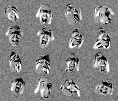 Static Insanity — These are actually frames taken from a video that you can find in the video section. An experiment in madness, or in this case, static insanity. Just another exploration of what it means to live in existential horror.