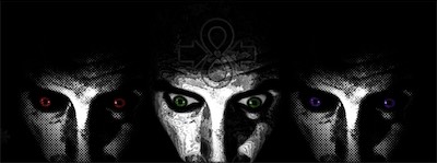 xXx - x3 — A doom and gloom, dark, dark place, with a symbol of love embedded into my forehead. Feeling multiplicitous and kind of insane.