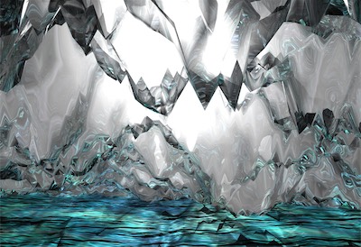 Ice & Glass — Another Bryce world, but no atmosphere, no outside. Cold. Basically looks like a glacier and a wall of ice. Just an experiment in environment, texture, and feel.