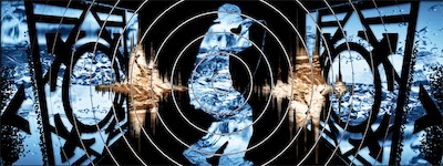 Hip Hop at the Fountain — Another graphic I designed for a Pan Productions party. On the left and right is the actual speaker grille from The Chaos System BASSBOSS subwoofers. A guy dancing in the middle, a couple sound waves, some rings of sound, textures, just something visually interesting.