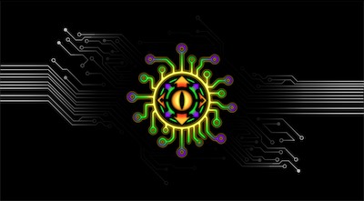 Chaos Circuit Eye | Omega Wide — As with the other two, put it on the same background. All part of the process.