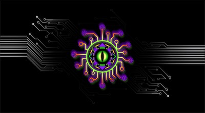 Chaos Circuit Eye | Omega Prime Wide — No surprise here. I wanted to put this one on the same background I've been using. And I updated my intro animation for videos using this version as well, which you'll notice if you've seen the video section as well.