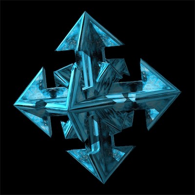 3D Chaos | Ice — Using the exact same fire texture as the previous, but turning it to blue and using a plastic wrap to give it more of an ice-like appearance, I came up with this variation. Another instance of duality representation, that being fire and ice.