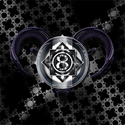 Pan's Chaos | Chrome 8 - 02 — And just stick with the theme from before, adding in the chaos field in the background. The center a little bit more stark, but still a bunch of purple in there, and chromed out as well.