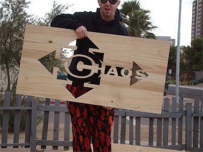 ©haos Gallery Sign — And a goofy version, a little bit of sideways holding with a little tongue out. You know, being an idiot human, as we do.