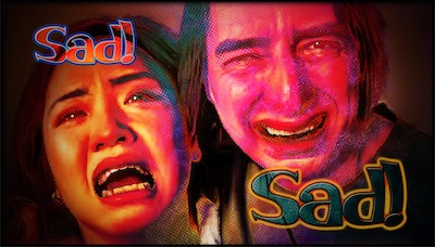 Sad! — As with the last one, this is a bit weird. I had found a strange photo online. The original itself is even a bit off-putting. So I created this for some reason. I think I was just in a weird place at the time. Yeah. Bizarre.