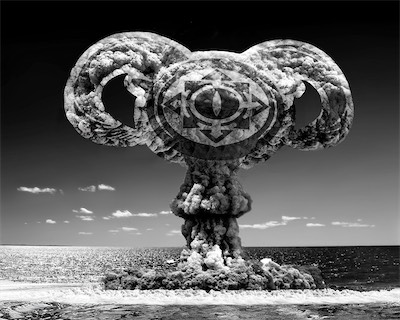 Pan's Chaos Nuke — There was a photo going around of a nuclear bomb that had been turned into a giant clown, and I challenged myself to do the same thing with the Pan Productions logo. I think I did an okay job. It certainly impressed other people. And I would have put it into the Pan's Chaos section, but I really like this one for myself. So it's here.