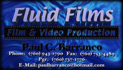 Fluid Films — Another client I may have got through meeting customers doing sales at CompUSA, selling Macs, who ran some kind of production company. I believe this was built using a combination of Ray Dream Designer and Bryce, along with Photoshop for the layout and effects. Probably not how I would do a business card now, but I thought it was cool at the time, and so did he.