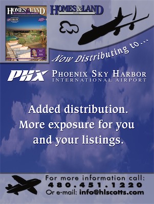 Homes & Land Airport Campaign — I think at this point I had moved into the Art Director position at Homes & Land of Scottsdale and Phoenix, and was working with the boss's son (my manager) to build out this ad for Phoenix Sky Harbor Airport to go in a few issues. The spacing at the bottom looks a little weird, but this is a magazine, and the bleeds are strange. I like this one quite a lot actually.