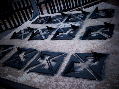 Chaos Sculpture II | Painting 4 — I guess I put these out of order. But I'm gonna leave it. Here's a shot before the outer white edges were painted.